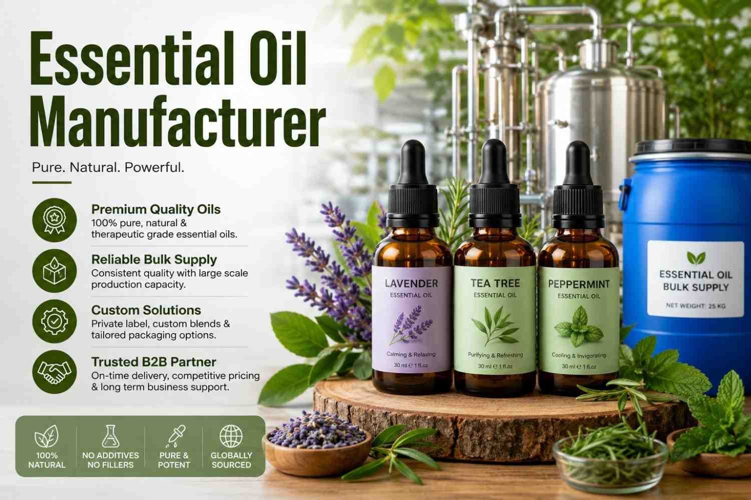 Premium Essential Oils Manufacturer, Supplier & Wholesale Exporter