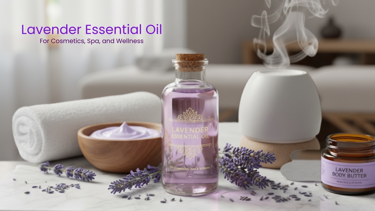 Lavender Essential Oil For Cosmetics, Spa, and Wellness